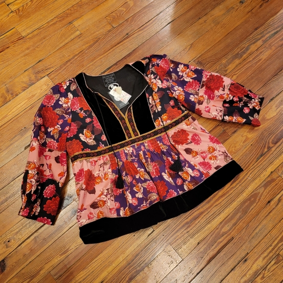NWT Johnny Was Kimmy Peasant Top - Picture 1 of 6